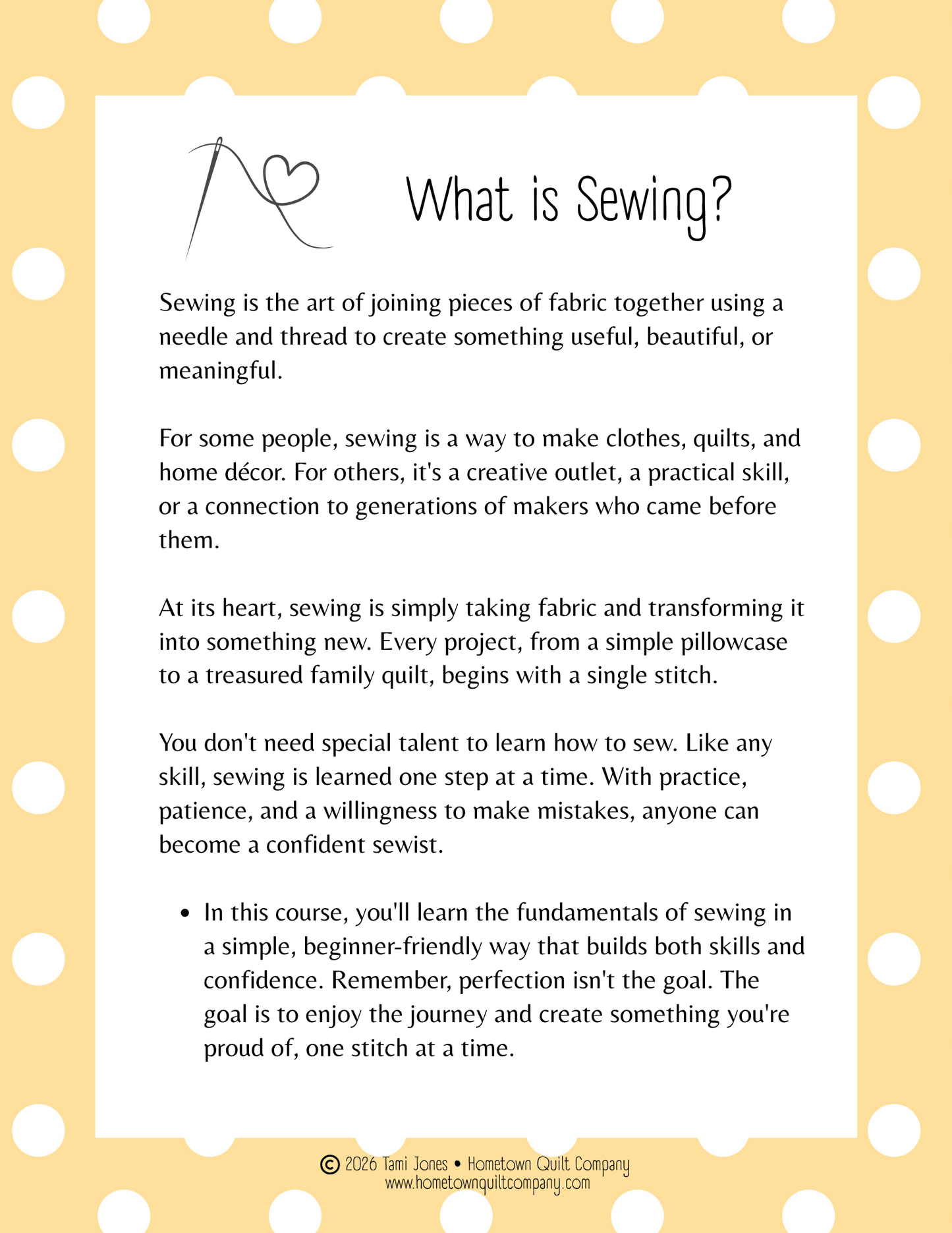 Sewing With Confidence • Module 1 Your Sewing Machine Isn’t Scary