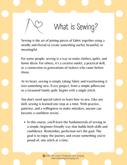 Sewing With Confidence • Module 1 Your Sewing Machine Isn’t Scary