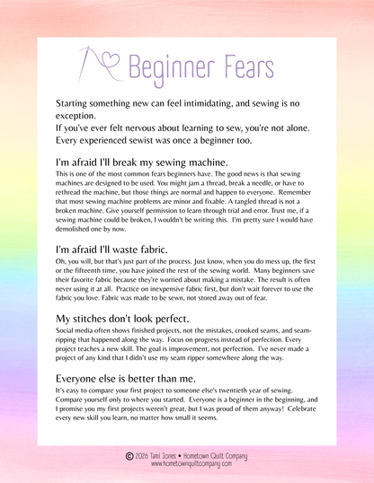 Sewing With Confidence • Module 1 Your Sewing Machine Isn’t Scary