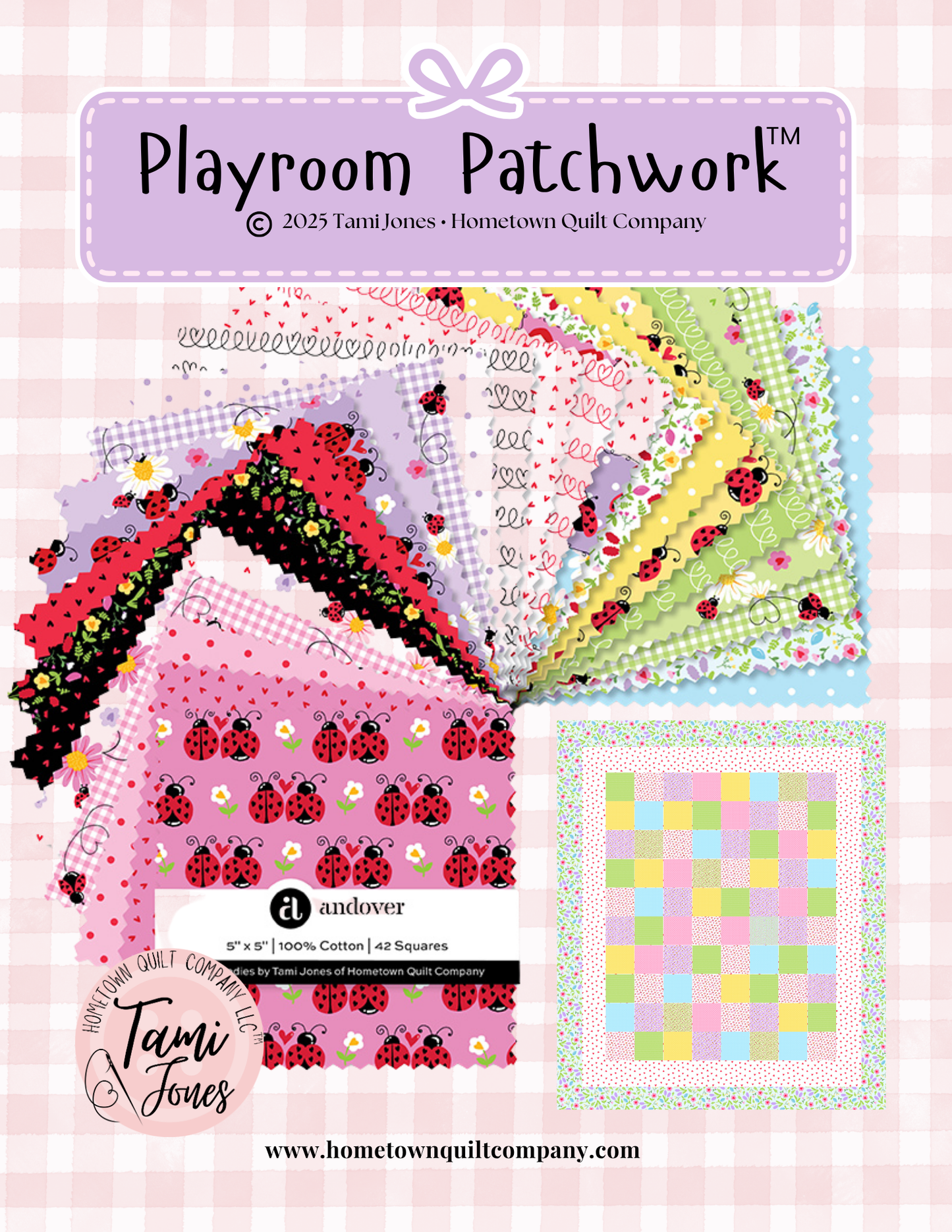 56x64 inch Playroom Patchwork • Little Ladies by Tami Jones