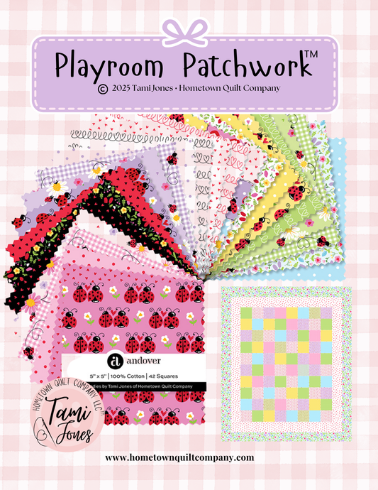 56x64 inch Playroom Patchwork • Little Ladies by Tami Jones