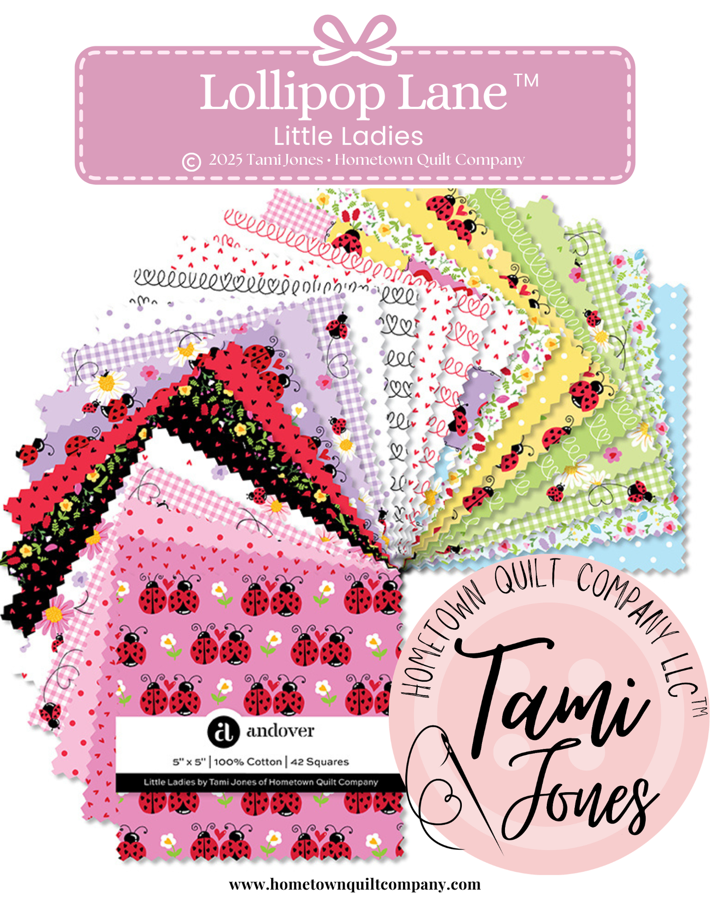 68 x 82 inch Lollipop Lane Quilt Kit • Little Ladies by Tami Jones