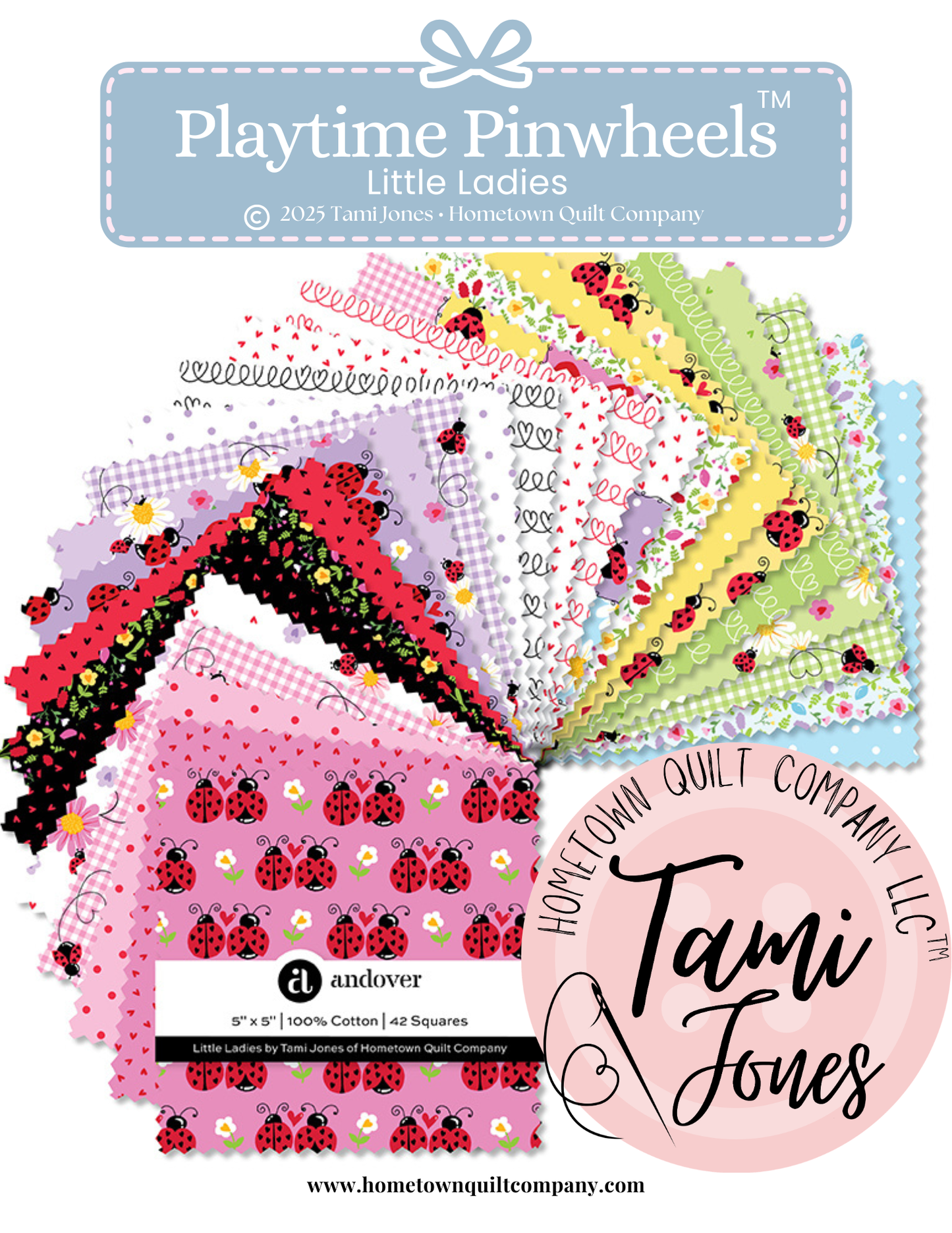 66x86 inch Playtime Pinwheels • Little Ladies by Tami Jones