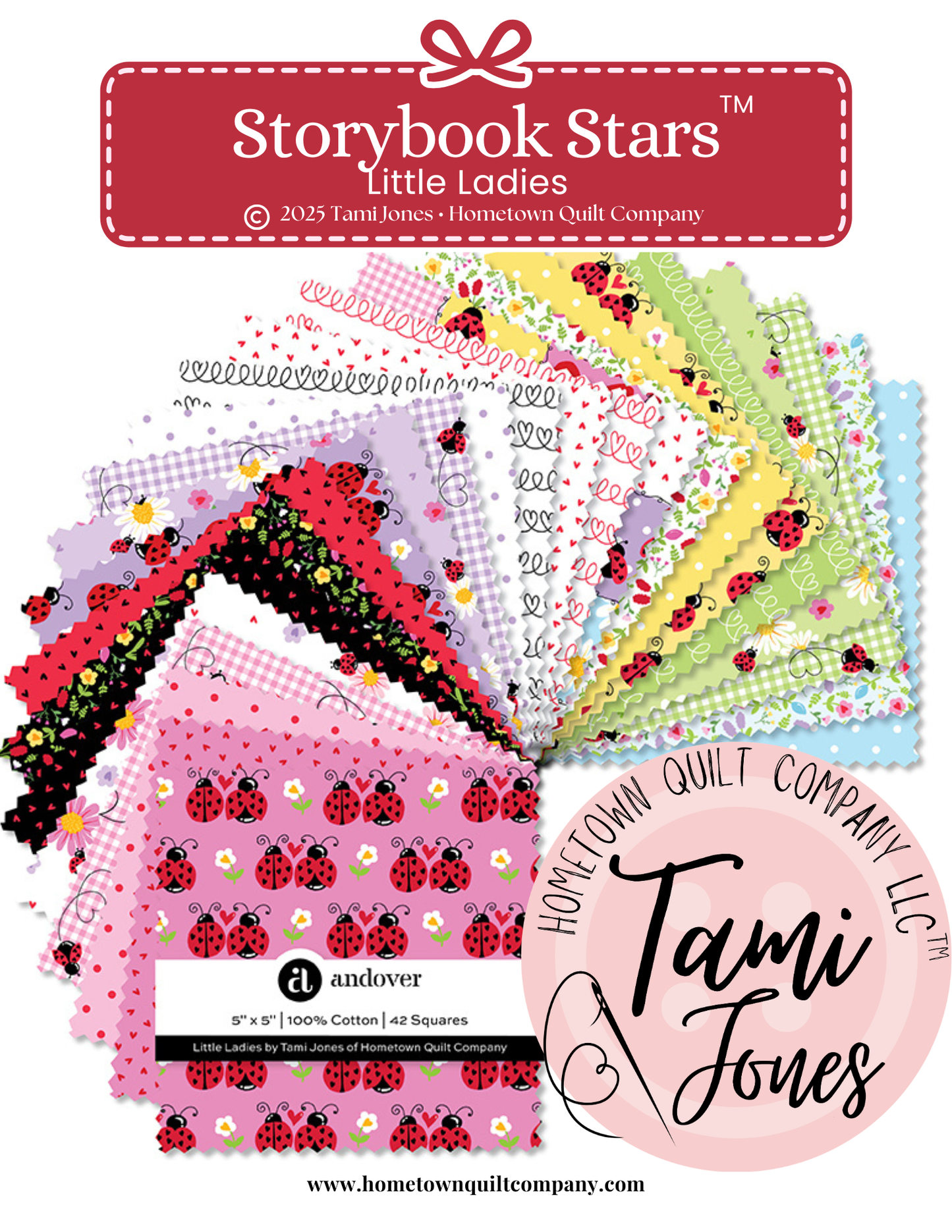 58x74 inch Storybook Stars + backing fabric  • Little Ladies by Tami Jones