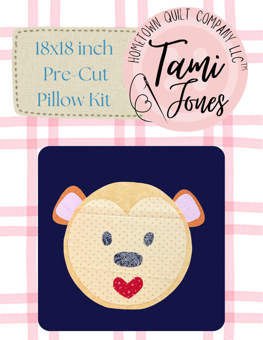 Monkey 18x18 inch pre-cut pillow kit