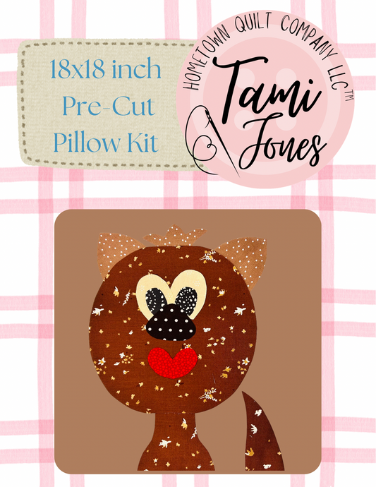 Kitty Cat 18x18 inch pre-cut pillow kit