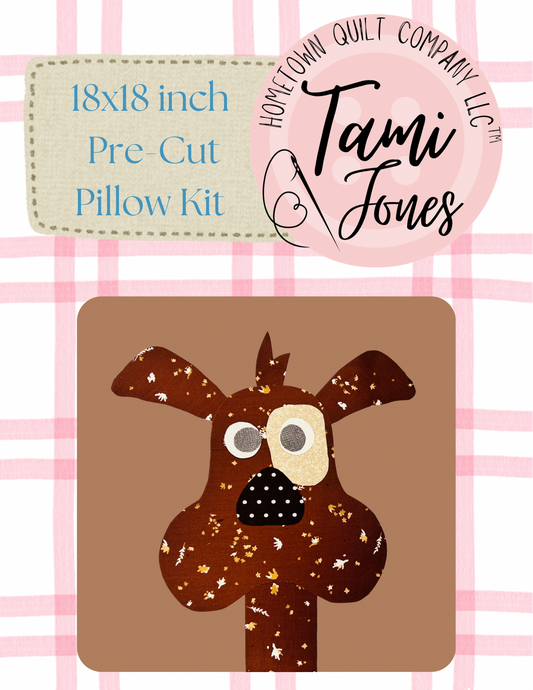 Puppy Dog 18x18 inch pre-cut pillow kit