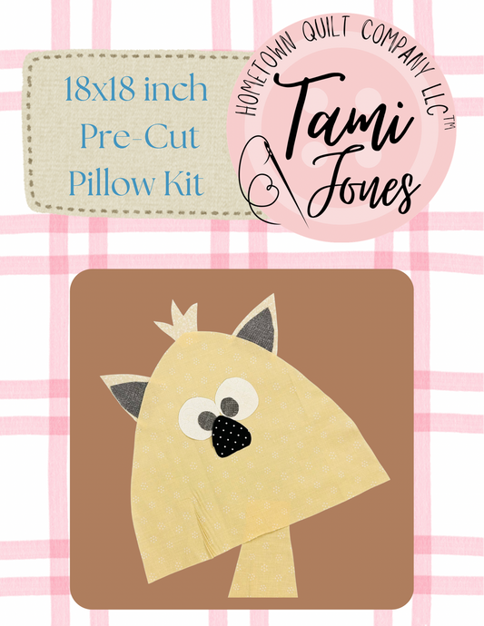Kitty Cat 18x18 inch pre-cut pillow kit