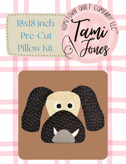 Puppy Dog 18x18 inch pre-cut pillow kit