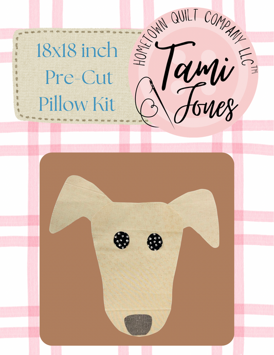 Puppy Dog 18x18 inch pre-cut pillow kit