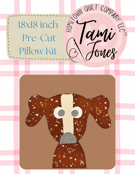 Puppy Dog 18x18 inch pre-cut pillow kit