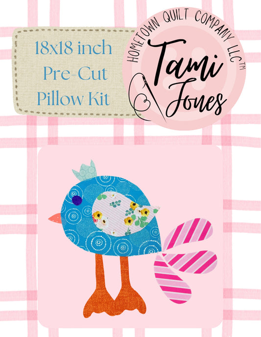 Bird 18x18 inch pre-cut pillow kit