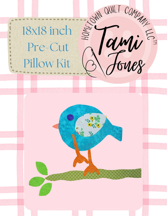 Bird 18x18 inch pre-cut pillow kit