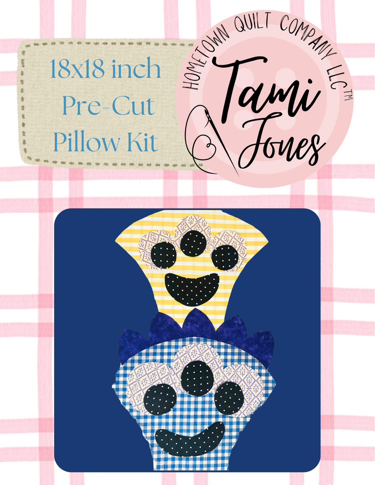 Monster 18x18 inch pre-cut pillow kit