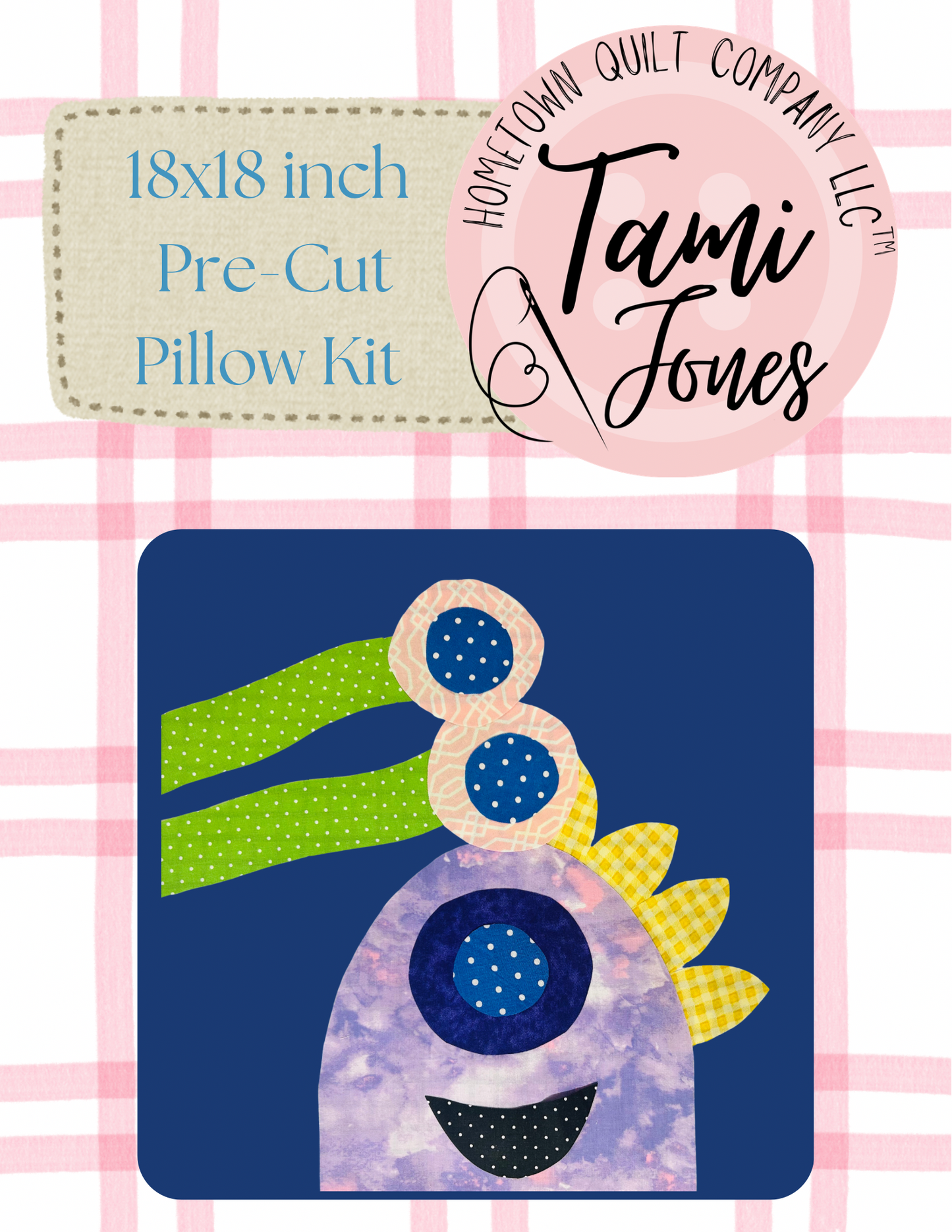 Monster 18x18 inch pre-cut pillow kit