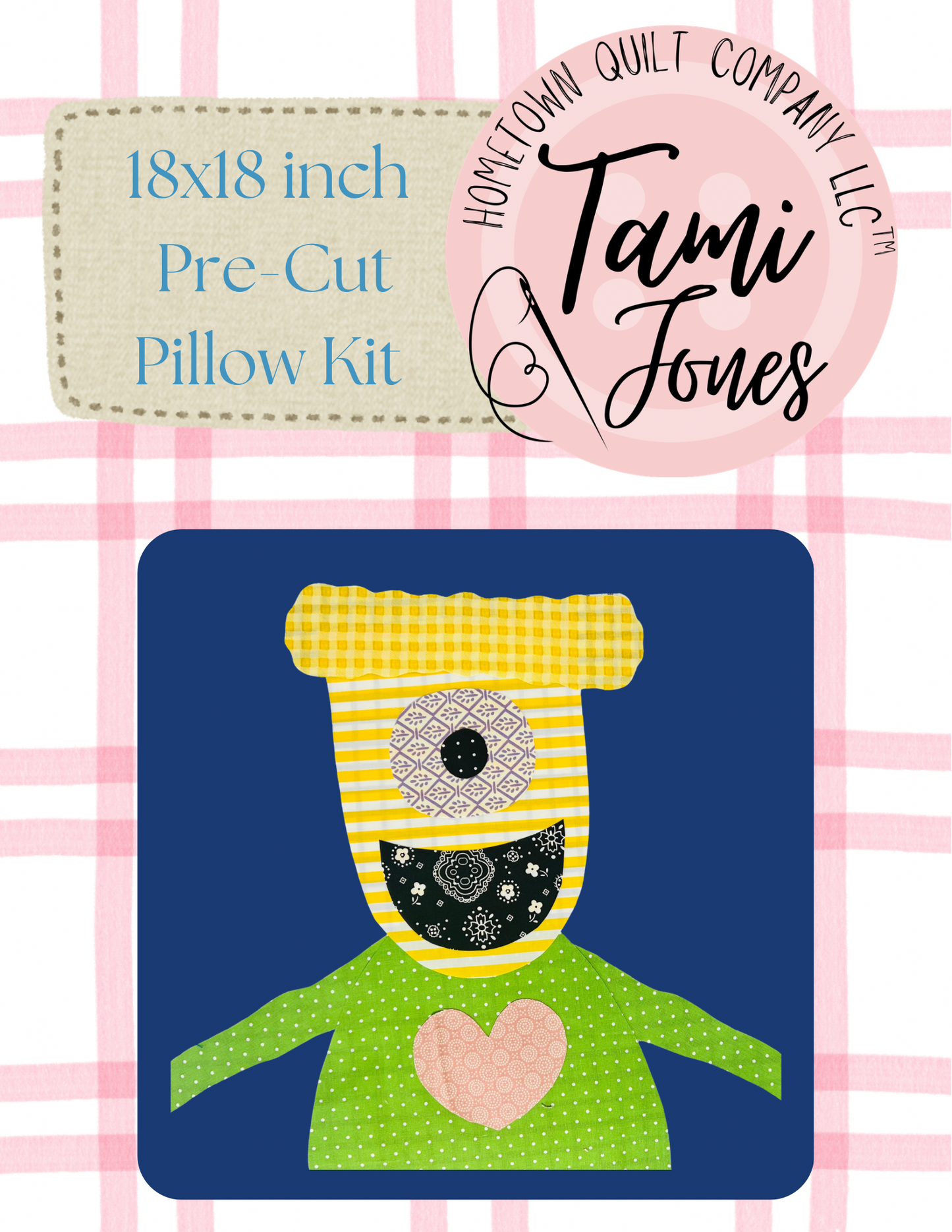 Monster 18x18 inch pre-cut pillow kit