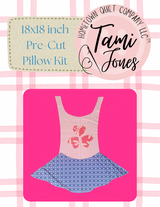 Ballerina 18x18 inch pre-cut pillow kit