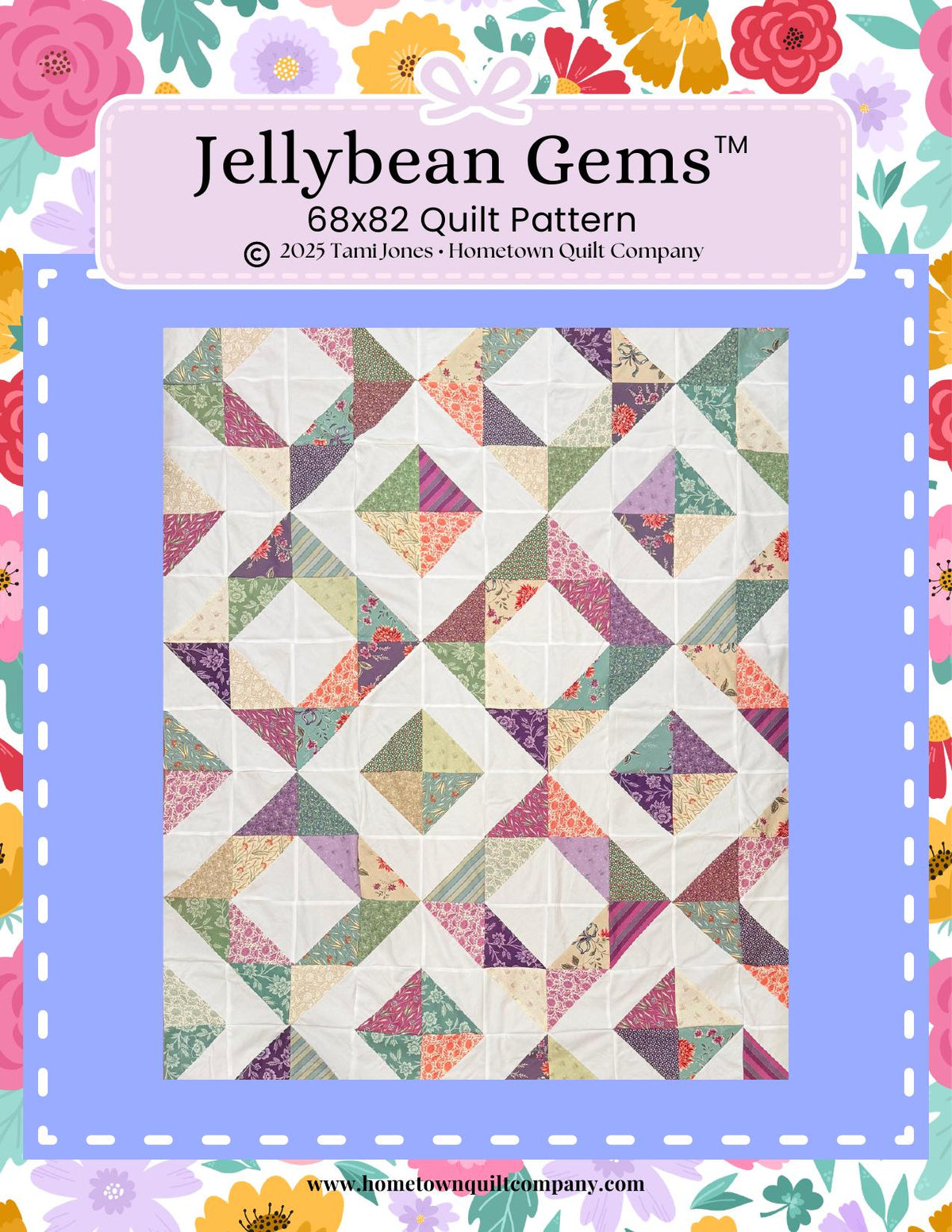 Jellybean Gems quilt pattern cover