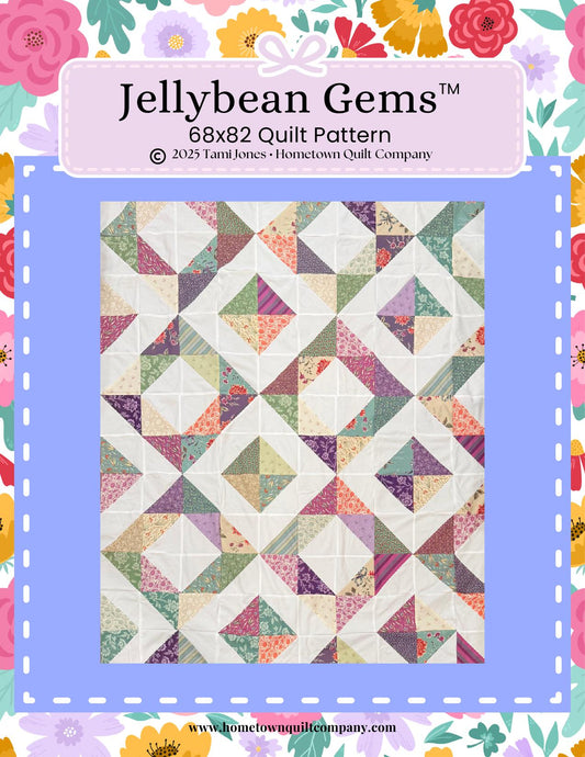 Jellybean Gems quilt pattern cover