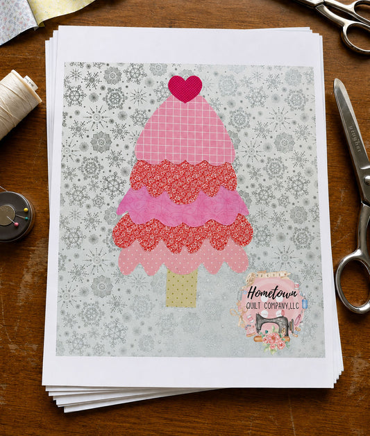 Nutcracker Tree Appliqué Template Printed