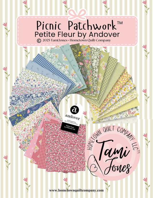 56x64 inch Rag Quilt Kit  • Petite Fleur