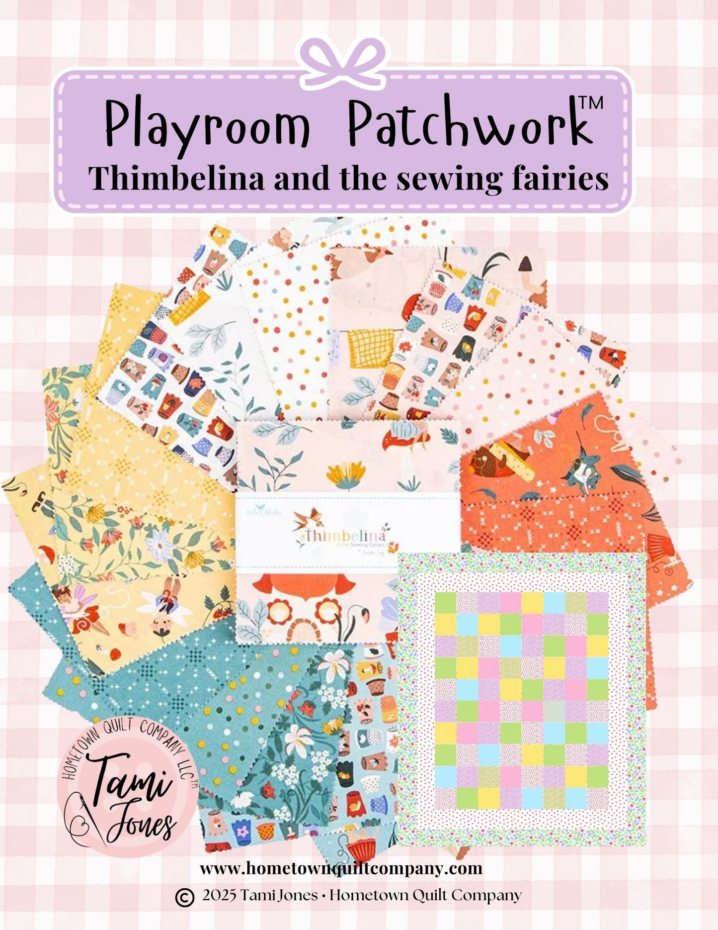 56x64 inch Playroom Patchwork • Thimbelina and the Sewing Fairies