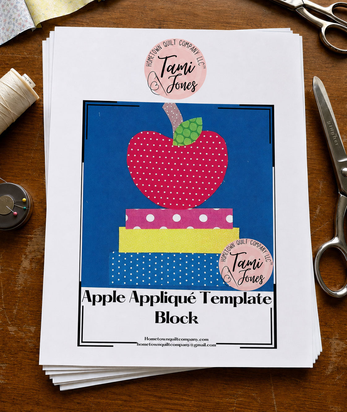 School Appliqué Template Set Printed