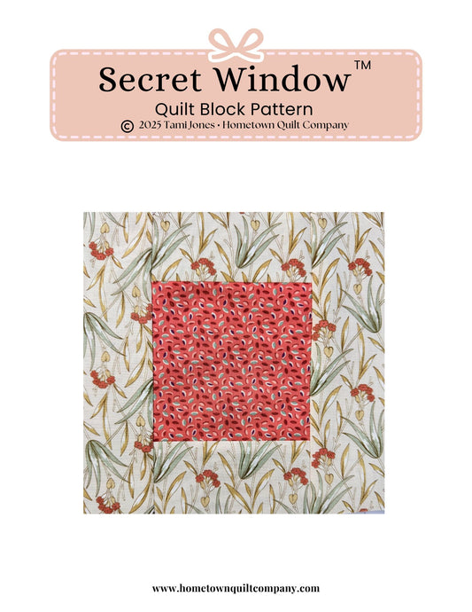 Secret Window Quilt Block Pattern • Digital Download
