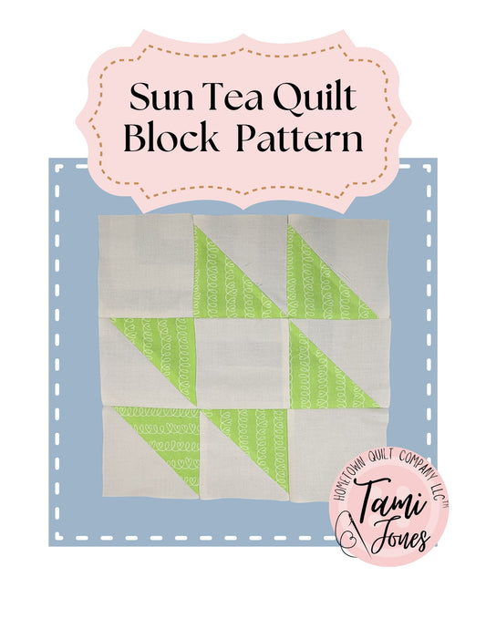 Sun Tea Quilt Block Printed Pattern