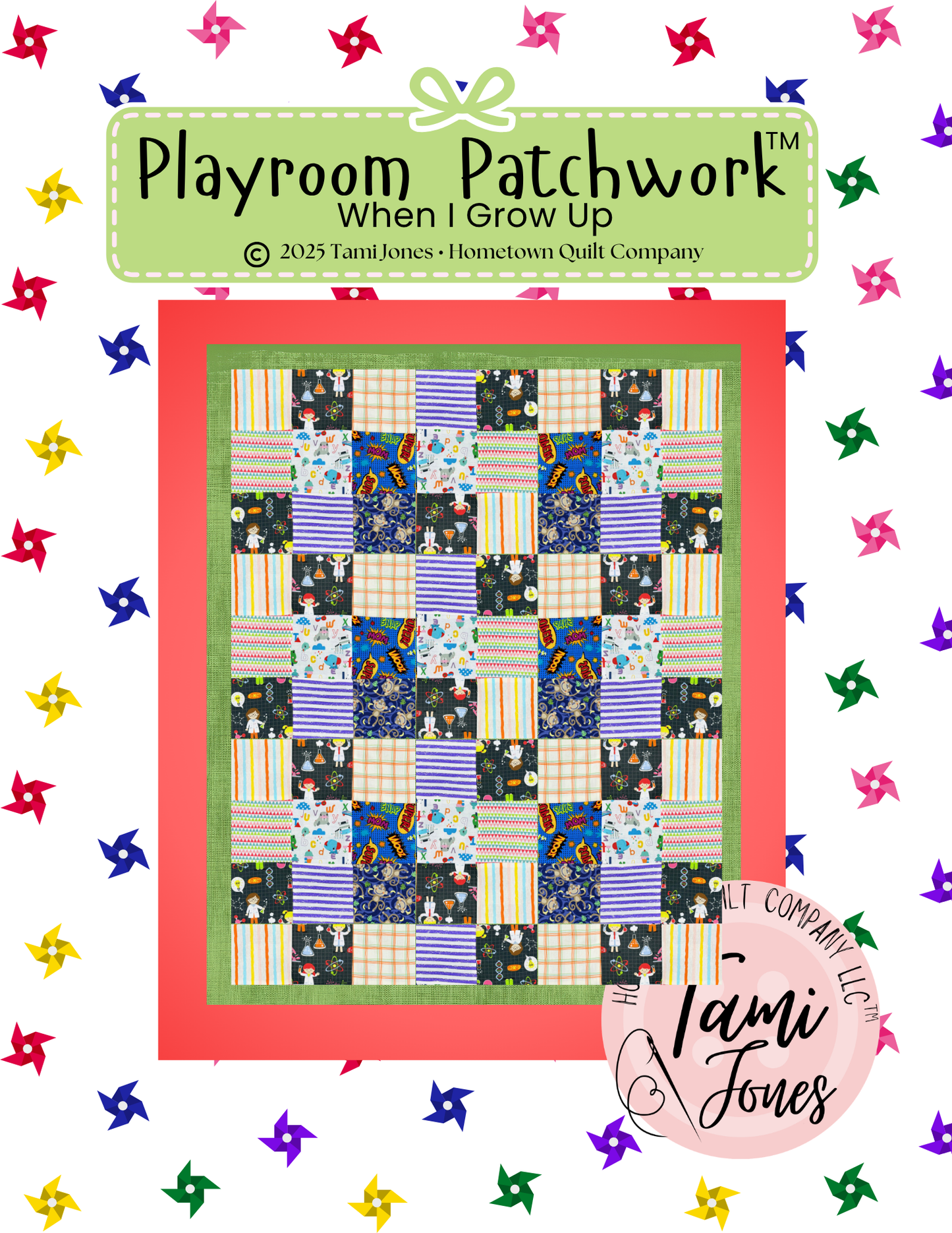56x64 inch Playroom Patchwork • When I Grow Up