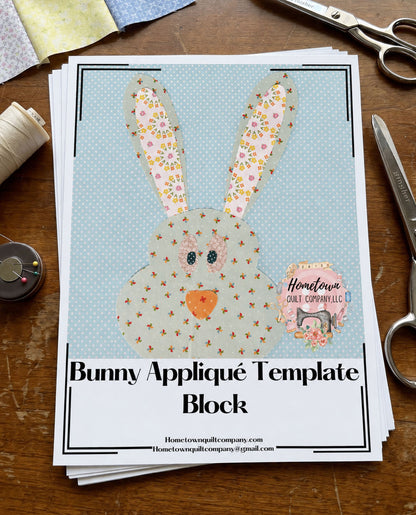 Bunny Appliqué Printed Template