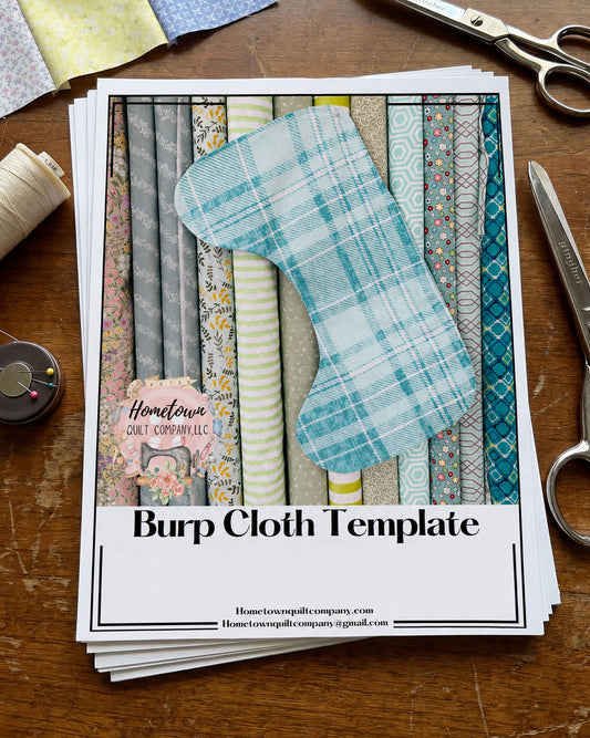 Burp Cloth Printed Template