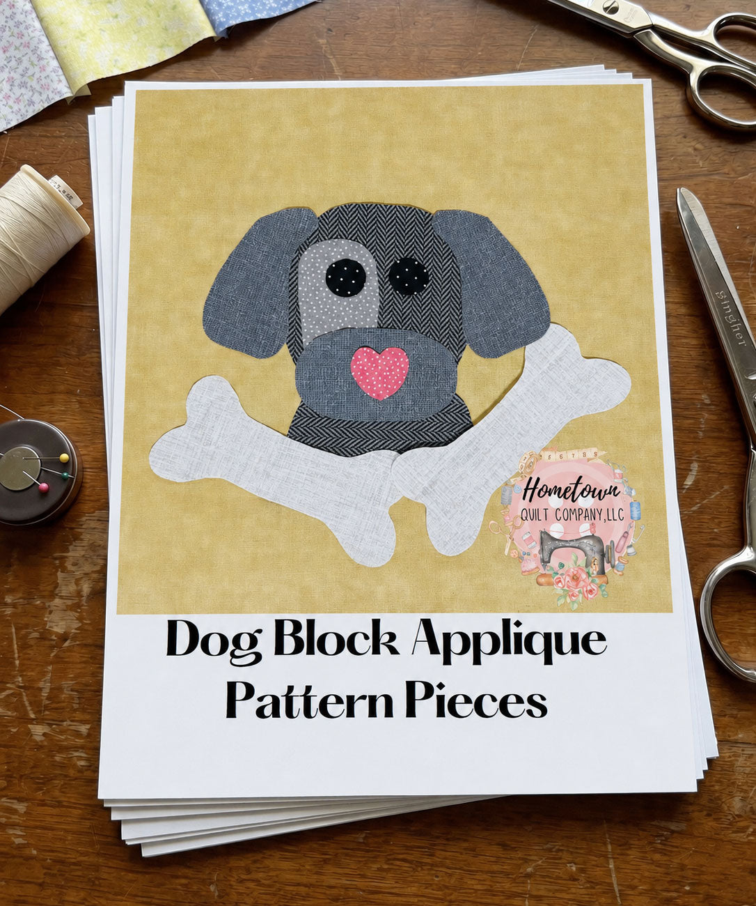 Dog Appliqués Printed Template