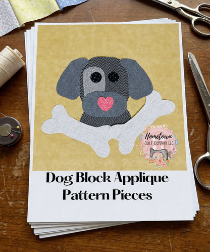 Dog Appliqués Printed Template