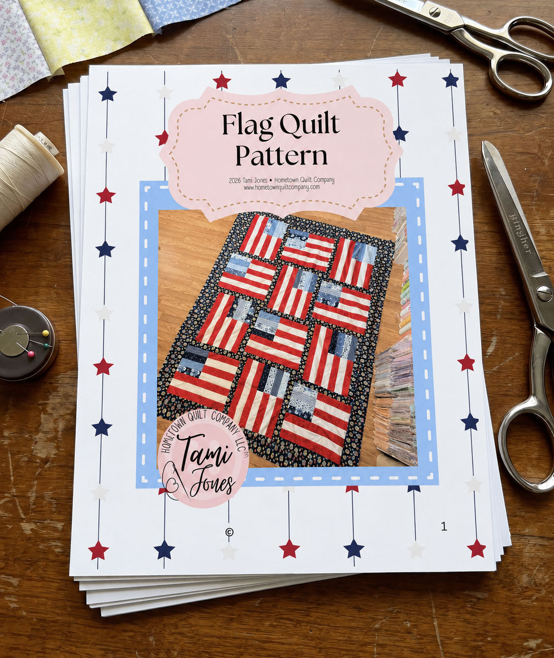 Flag Quilt Printed Pattern