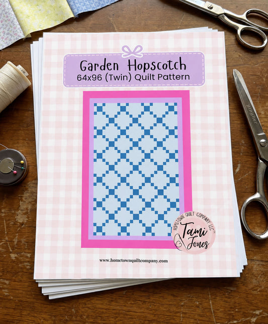Garden Hopscotch Quilt Printed Pattern